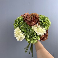 Lot de fleurs d'hortensia artificielles vintage à toucher réel, tiges simples en soie, pour centres de table de mariage, événements et décoration intérieure