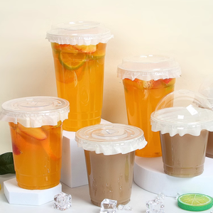 Vasos de Plástico PET Transparentes Desechables de 16 oz con Tapa, para Té de Burbujas Matcha, Refrescos, Café Helado, con Logotipo Personalizado Impreso - Product Image 5