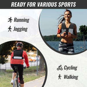 कस्टम पुरुष महिला आउटडोर चलने वाली साइकिल हल्के समायोज्य वाटरप्रूफ नेप्रोन चिंतनशील जलरोधी नीरस परावर्तन चलने वाली बनियान - Product Image 5