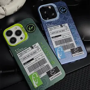 Capa de telefone com etiqueta de código de barras com impressão UV personalizada OEM para iPhone XSmax XR 11 12 13 14 15 pro max, capa traseira protetora à prova de choque