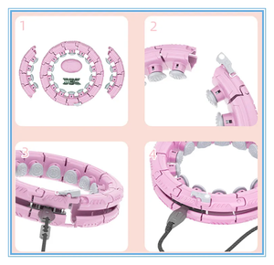 24 Detachable Knots Fitness Smart Weighted Hoola <strong>Hoop</strong> for Adults Smart <strong>Hula</strong> Ring <strong>Hula</strong> <strong>Hoops</strong> with Weight Ball