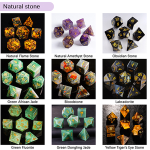 Fabriek Groothandel Mysterieuze Willekeurige Edelsteen Dnd Dobbelstenen Veelvlakker D20 Natuursteen Dobbelstenen D & D Edelsteen 20 Zijdige Dobbelstenen Set Voor Bordspel - Product Image 4