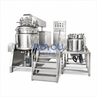 Machine d'émulsification 500L à chauffage vapeur, type élévateur, émulsifiant sous vide en acier inoxydable pour la production de lotions cosmétiques
