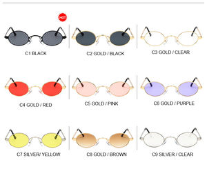 Europeo Vecchio Tendenze Della Moda 90S Retro Shades Vintage Sottile Sottile Piccolo Stretta Piccola Cornice Ovale <span class=keywords><strong>Occhiali</strong></span> <span class=keywords><strong>Da</strong></span> <span class=keywords><strong>Sole</strong></span> Lenti - Product Image 6