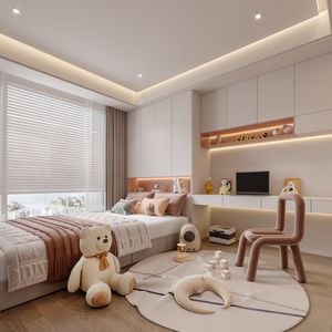 خزانة ملابس معدنية متكاملة بتصميم كرتوني دافئ للأولاد، قابلة للتركيب الذاتي، محمولة، تصميم عصري أنيق لغرف النوم في المنازل والفنادق - Product Image 1