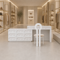 Meuble de toilette moderne en contreplaqué avec rangement intégré, design extensible, hauteur réglable, table de maquillage pour bureau, grand meuble de maison