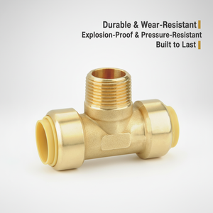 <span class=keywords><strong>Raccord</strong></span> <span class=keywords><strong>en</strong></span> <span class=keywords><strong>T</strong></span> <span class=keywords><strong>en</strong></span> laiton et cuivre à filetage NPT 20 20 16, résistant aux produits chimiques, haute pression, pour plomberie, directement de l'usine OEM - Product Image 5
