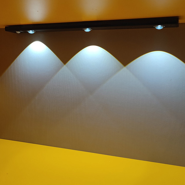 Hot Selling Modern LED Closet Lights Motion Sensor Cabinet Lighting with Remote Control Warm White Bedroom Wall Mounted