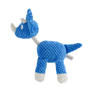 Mới bền vững Triceratops hình PET đồ chơi sang trọng bền con chó đồ chơi với Squeaky tính năng và động vật knots - Product Image 3
