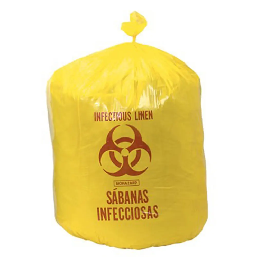 Сверхмощные желтые мешки для клинических отходов для медицинских и промышленных отходов