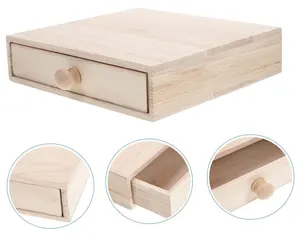 Caja de té de madera Regalo Almacenamiento de joyas Cajón Caja Organizador de té de madera Contenedor Joyero de madera Decoración antigua