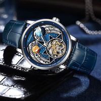 Reloj de Negocios de Lujo Premium para Hombre, Movimiento Mecánico, Acero Inoxidable, Cierre de Mariposa, Fondo de Caja Transparente, Cristal Mineral