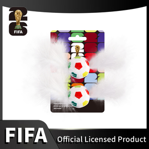 Jouet pour animaux de compagnie officiel de la Coupe du monde <span class=keywords><strong>FIFA</strong></span>, jouet interactif pour chat avec plumes et rubans, jouet à mâcher à l'herbe à chat pour un jeu multisensoriel - Product Image 3