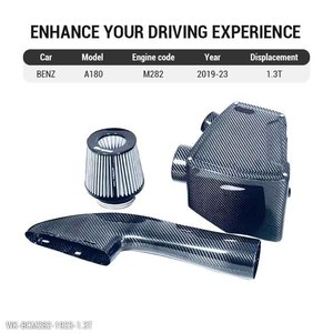 Trocken-Carbonfaser Luftfilter Ansaugschlauch Luftansaugsystem Kit für M282 1.3T <span class=keywords><strong>Ben</strong></span> Mercedes <span class=keywords><strong>A180</strong></span> Luftansaugung 2019-2023 - Product Image 3