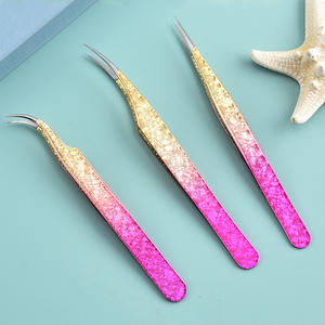 Gmagic professionale in acciaio inossidabile pinzetta per sopracciglia da donna bellezza inclinato a punta ciglia extension pinzette ciglia finte - Product Image 3