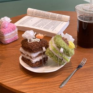 Jolie poupée porte-clés en <span class=keywords><strong>peluche</strong></span> en forme de gâteau, pendentif sac à pâtisserie chocolat, rembourrage en coton PP, polyester, 8 cm, unisexe, à partir de 14 ans - Product Image 4