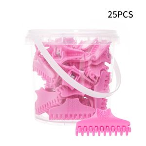 ชุดคลิปหนีบผมทำจากพลาสติกมี25ชิ้นสำหรับใช้ในร้านทำผมแบบมืออาชีพ - Product Image 3