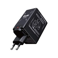 Cargador Rápido Universal GaN de 20W con Enchufe Plegable, Cable Tipo C Retráctil Doble y Adaptador USB A QC3.0 para Viajes