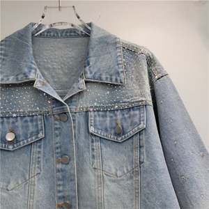 Wholesale Washed Waterproof <b>Denim</b> <b>Jacket</b> Woman Custom Logo High Quality 100 Cotton <b>Baggy</b> Washed Waterproof <b>Denim</b> <b>Jacket</b> Woman - Product Image 4