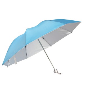 <span class=keywords><strong>Parapluie</strong></span> pliable miniature publicitaire bon marché à 3 plis avec impressions de logo, parapluies transparents - Product Image 3