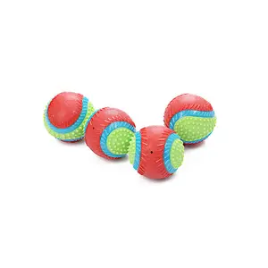 Großhandel Quietschendes Hundes pielzeug Elastic Interactive Beef Smell Chew Ball Welpe Reinigung Zähne Bite Ball Spielzeug