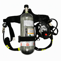 Ensemble SCBA Ayon économique 3L 6.8L 9L pour opérations de sauvetage des pompiers, comprenant un masque, une plaque dorsale, un régulateur et un cylindre