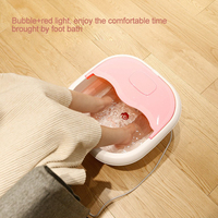 Bassin de lavage des pieds électrique pliable ONYAYA, masseur de pieds pour la circulation sanguine, 4L, 400W, 47°C
