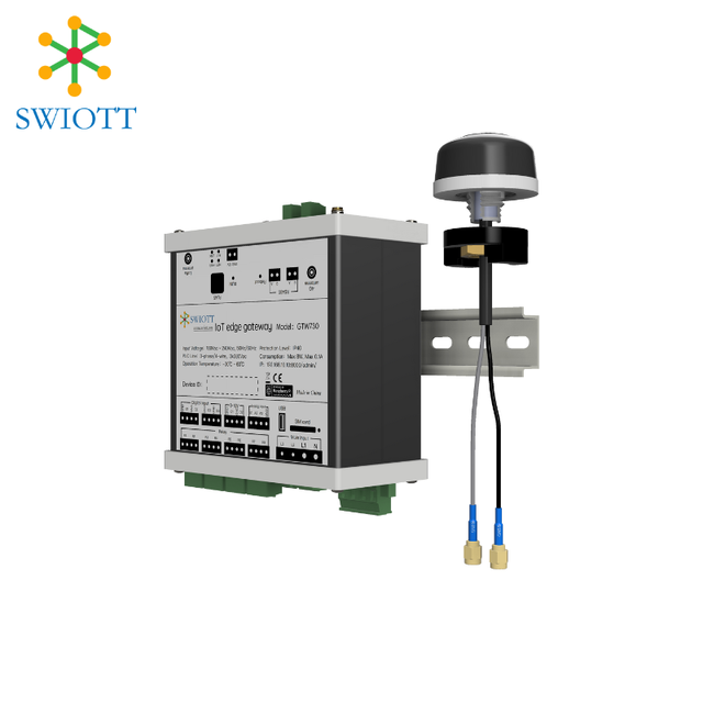 GTW730 Industrial IoT Edge Gateway up to 500 Nodes PLC Communication LoRaMesh for Smart City Street Lighting Control