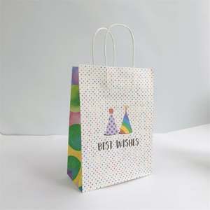 16*8*22cm Cheap Price <b>Small</b> Wedding White Kraft Bulk Gift <b>Small</b> Paper <b>Bags</b> for Jewelry - Product Image 5