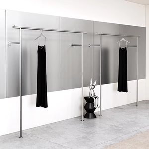 Tùy Chỉnh Kích Thước Đứng Sàn Quần Áo Hiển Thị Kệ Bạc Treo Tường Quần Áo Kệ Cho Cửa Hàng Bán Lẻ Phụ Nữ Cửa Hàng - Product Image 4