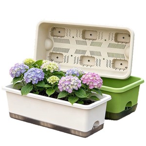 Jardinière rectangulaire auto-arrosante en résine épaissie pour balcon et rebord de fenêtre, idéale pour les grossistes et les détaillants - Product Image 5