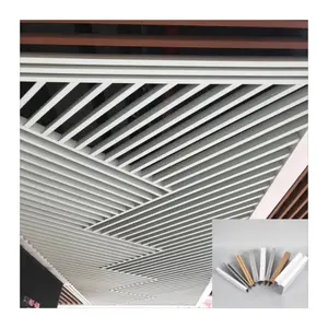 Indoor Aluminium Suspended Decor Material Hanging Design U Shape Tube Waterproof 3D Aluminum Baffle Ceiling Decoration