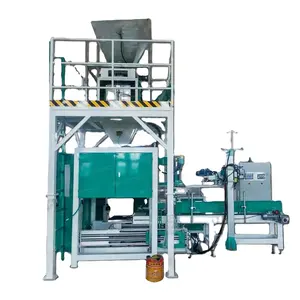 semi-automatic 25kg 50kg sugar cassava wheat flour maize powder packing bag filling machine line