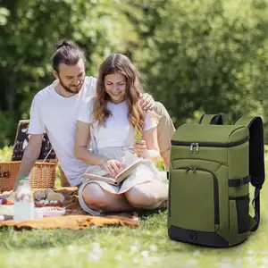 2023 Best Seller Outdoor portátil almoço mochila Refrigerador 30L Isolado Piquenique Mochila com logotipo personalizado saco mais fresco