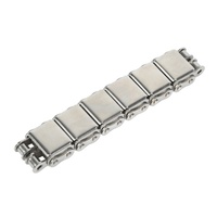 Chaîne de transmission à feuilles en acier inoxydable en forme de U, modèle 08B-20A, simple/double rangée, pour convoyeur à bande