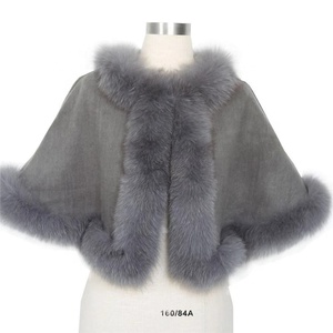 Mantella Antivento di Alta Qualità per Donna, Cappotto in Morbida Pelliccia, <span class=keywords><strong>Poncho</strong></span> Corto in Acrilico Lavorato a Maglia Effetto Pelliccia di Volpe, Versatile e alla Moda - Product Image 2