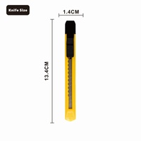 Cutter utilitaire 9 mm personnalisé à faible MOQ avec logo, lame rétractable, pour cadeau promotionnel, couteaux d'art avec lame à rupture sécurisée