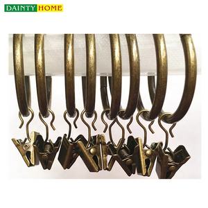 Bagues romaines <span class=keywords><strong>avec</strong></span> <span class=keywords><strong>pinces</strong></span>, accessoires, <span class=keywords><strong>anneaux</strong></span> pour salle <span class=keywords><strong>de</strong></span> douche et tiges, en fer noir - Product Image 3
