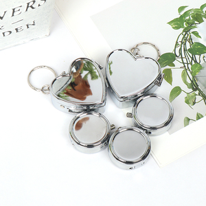 Custom Shape Three-Grid Metal Medicine Box with Logo Printing Portable pill Container