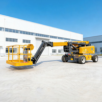 Plateforme de travail aérienne électrique autonome hydraulique 22m à bras courbé avec niveau laser et moteur pour la construction de précision