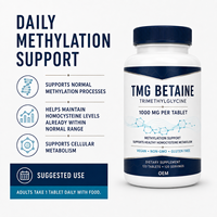 TMG Bétaïne Triméthylglycine Bétaïne Anhydre Comprimés Nutrition de Méthylation Bien-être Cellulaire Fourniture Quotidienne Marque Privée