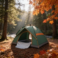 Tente de camping pop-up ultralégère à ouverture rapide automatique, une chambre, avec tissu imperméable, design portable