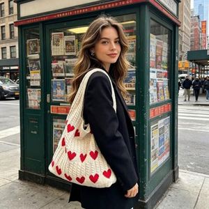 Bolso de Hombro Tejido Estético, Bolso Tipo Hobo de Poliéster con Tejido de Crochet para Mujer, Bolso Grande y Ligero para Viajes, Picnic y Vacaciones en la Playa - Product Image 2