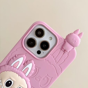 Cartoon papa rabbit design 3D silicone cute mobile phone case girls rubber <b>cover</b> for iPhone 17 pro max 16 15 14 12 11pro - Product Image 3