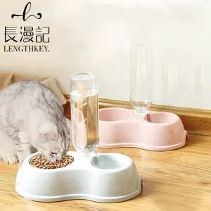 2022 yeni ürünler üreticileri doğrudan satış plastik pet çift kase köpek maması kaseleri kedi kaseler otomatik besleme ve içme