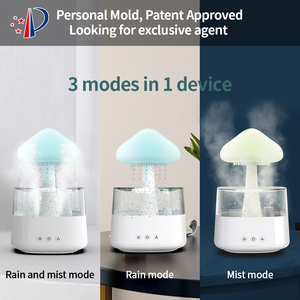 Luz colorida Sonidos de lluvia para dormir Gota de lluvia Difusor de aceite esencial con control remoto - Product Image 5