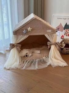 All Seasons <b>Cat</b> Dog Condo Sustainable Bed Pet <b>House</b> Princess Bed Lace Lace <b>Cat</b> Nest Dog Nest Tent Removable - Product Image 3