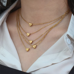 INS paslanmaz çelik kolye kolye 18k altın harfler kalp kadınlar için kolye takı bff kolye 2 - Product Image 6