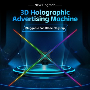 Coeus 60cm kỹ thuật số biển và thiết bị hiển thị dấu hiệu đường quảng cáo LED Poster Totem <span class=keywords><strong>3D</strong></span> Holographic dự án LED fan - Product Image 5