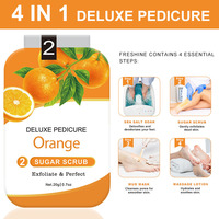 Ensemble complet de produits de soins de la peau personnalisés Masques à peler les pieds Kit de pédicure dans une boîte 4 en 1 Bain de pieds Spa Fournitures de pédicure professionnelles